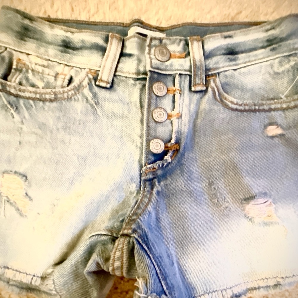 Old Navy button up girls jean shorts